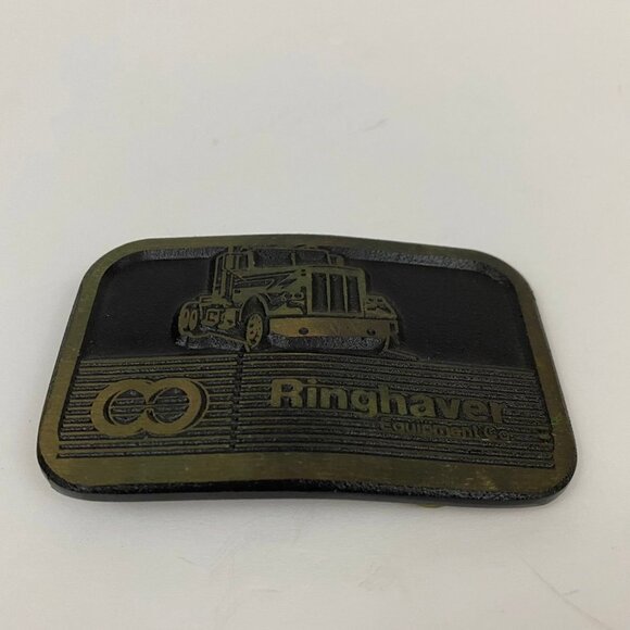 DynaBuckle Ringhaver Equipment Co Semi Truck Cab Belt Buckle SemiTruck Driver - Picture 2 of 10
